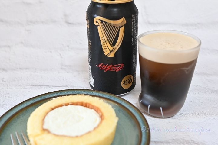 黒ビールとケーキ